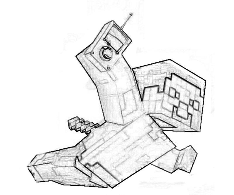 Minecraft cake coloring pages