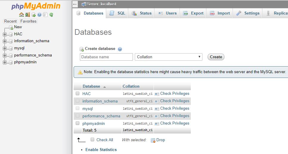 Blog of Wei-Hsiung Huang: MariaDB - Create new database using ...