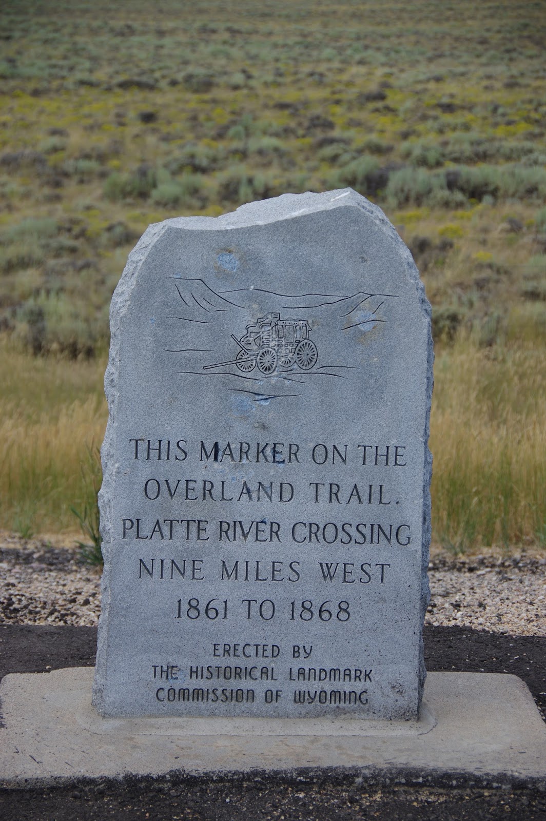 Some Gave All Overland Trail Marker, Carbon County Wyoming