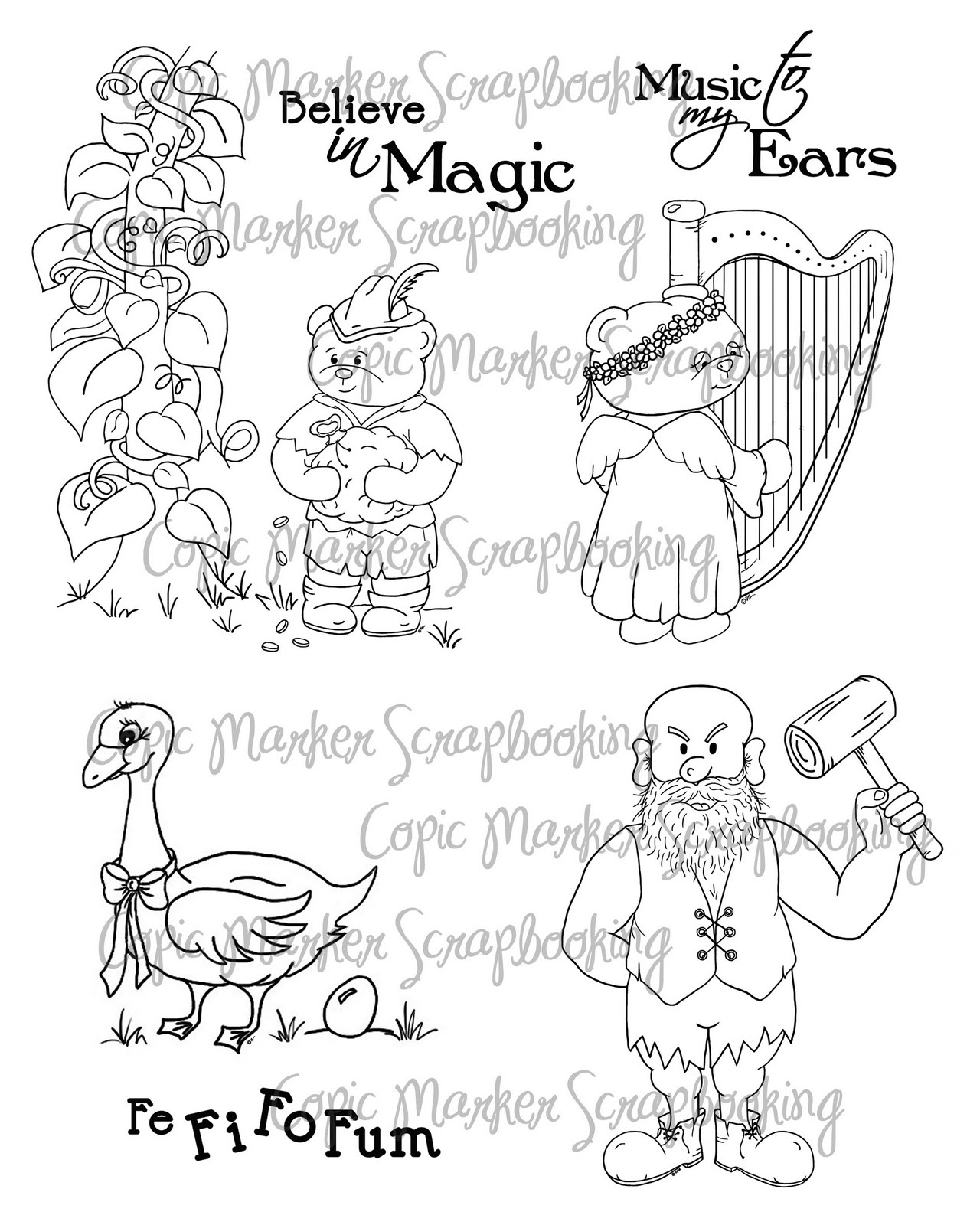 jack and the beanstalk coloring pages free - photo #44