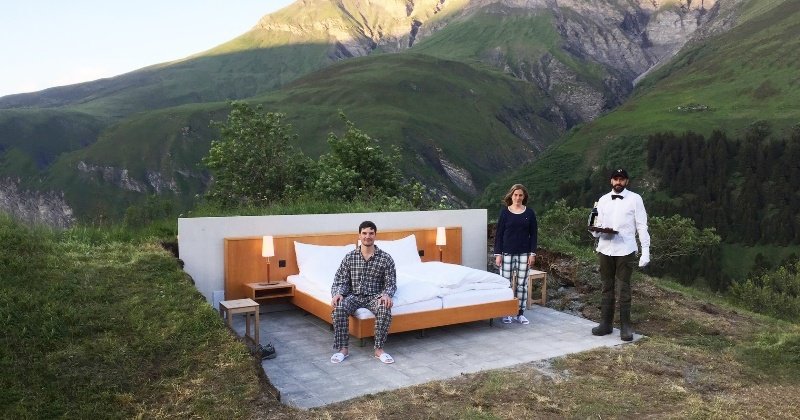 This Zero Star Hotel In Switzerland With No Walls Or Ceilings