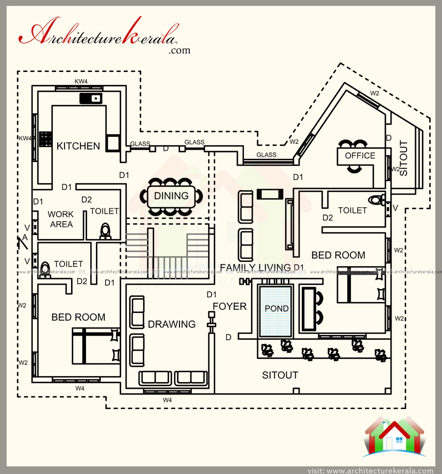 3000 SQUARE FEET HOUSE PLAN WITH UNIQUE STYLE ELEVATION ...