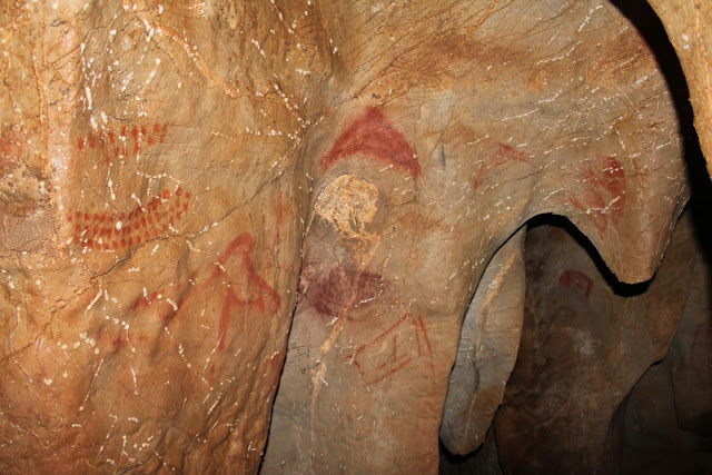 Palaeolithic art developed from public galleries towards more private exhibitions 