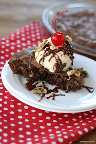 Easy Brownie Sundae Pie recipe from Served Up With Love