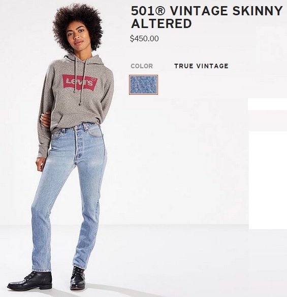 501 Vintage Skinny Altered Jeans