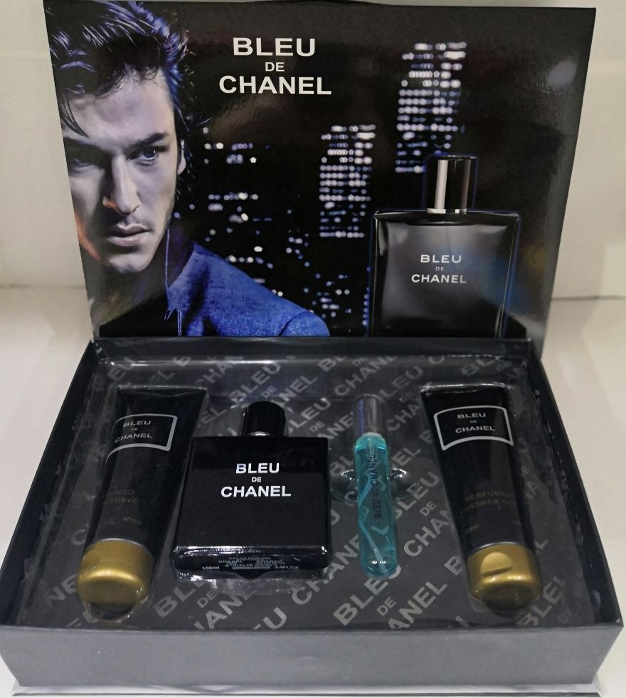 أفضل هدايا مجموعة عطرية ماركة بلو دى شانيل برفيوم للرجال 4 فى 1 Perfume موقع زهراء مدينة نصر