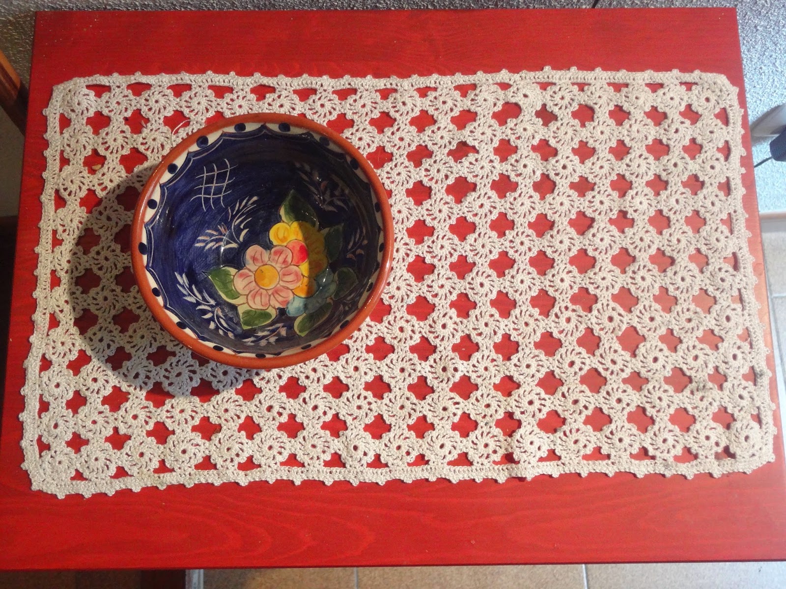 Bordados, ganchillo y punto PAÑITO DE GANCHILLO, RECTANGULAR