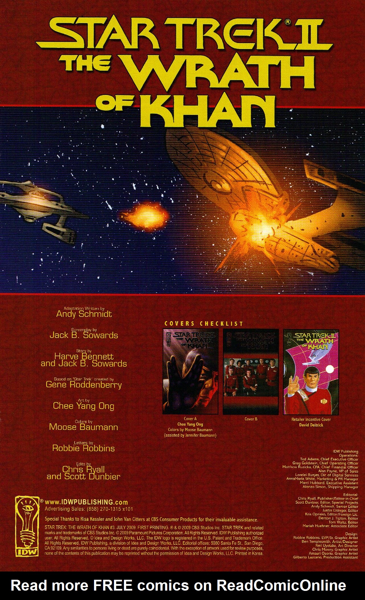 Read online Star Trek: The Wrath Of Khan comic -  Issue #3 - 2