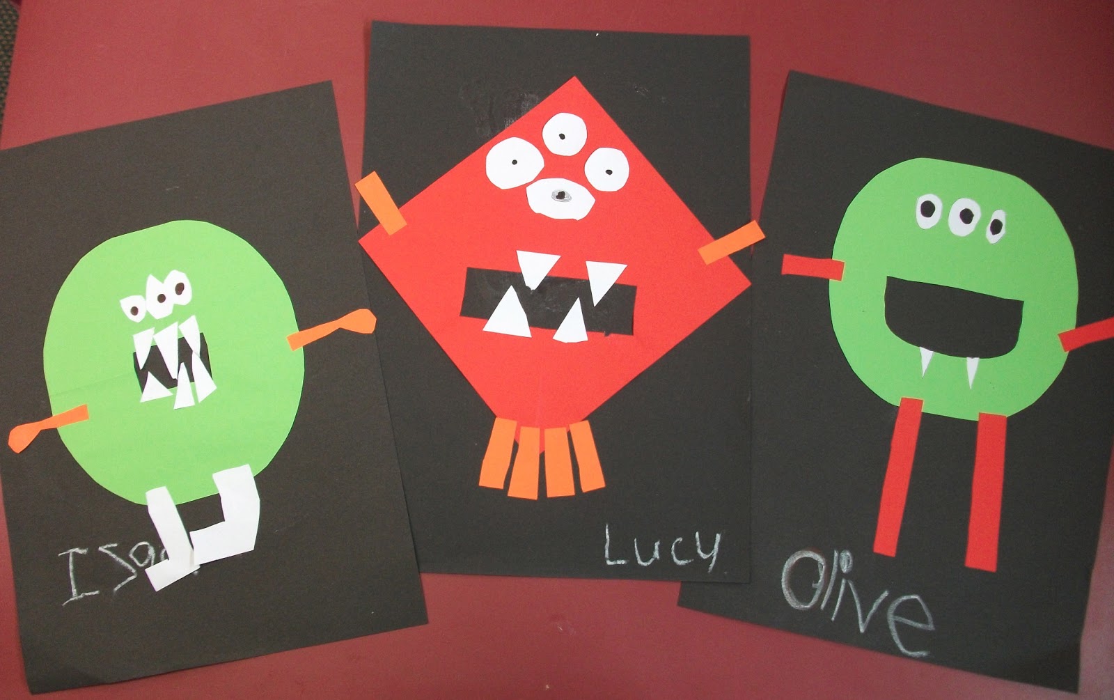 Room 5 Risktakers Shape Monsters!!!