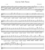 Gravity Falls: Gravity Falls theme song piano and recorder notes