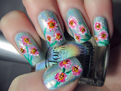 nail designs flowers flower colorful nails floral collection colors inspiration glamour gifts rose wallpapers clorful october source