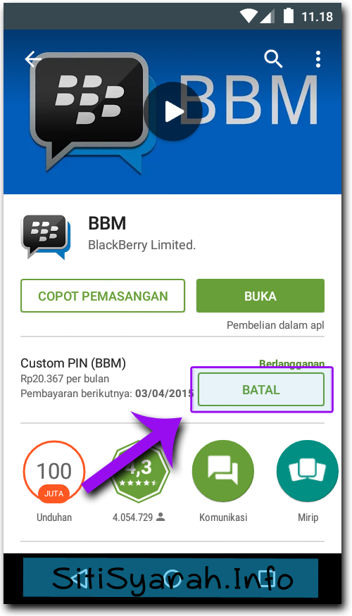 Berhenti Langganan PIN BBM