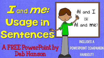 Do you have students who struggle with using I and me as pronouns in their speaking and writing? This grammar topic is confusing to many students... and even some adults! If this is a challenging grammar topic for your students, check out this free I and me lesson! It includes a FREE PowerPoint and handout!