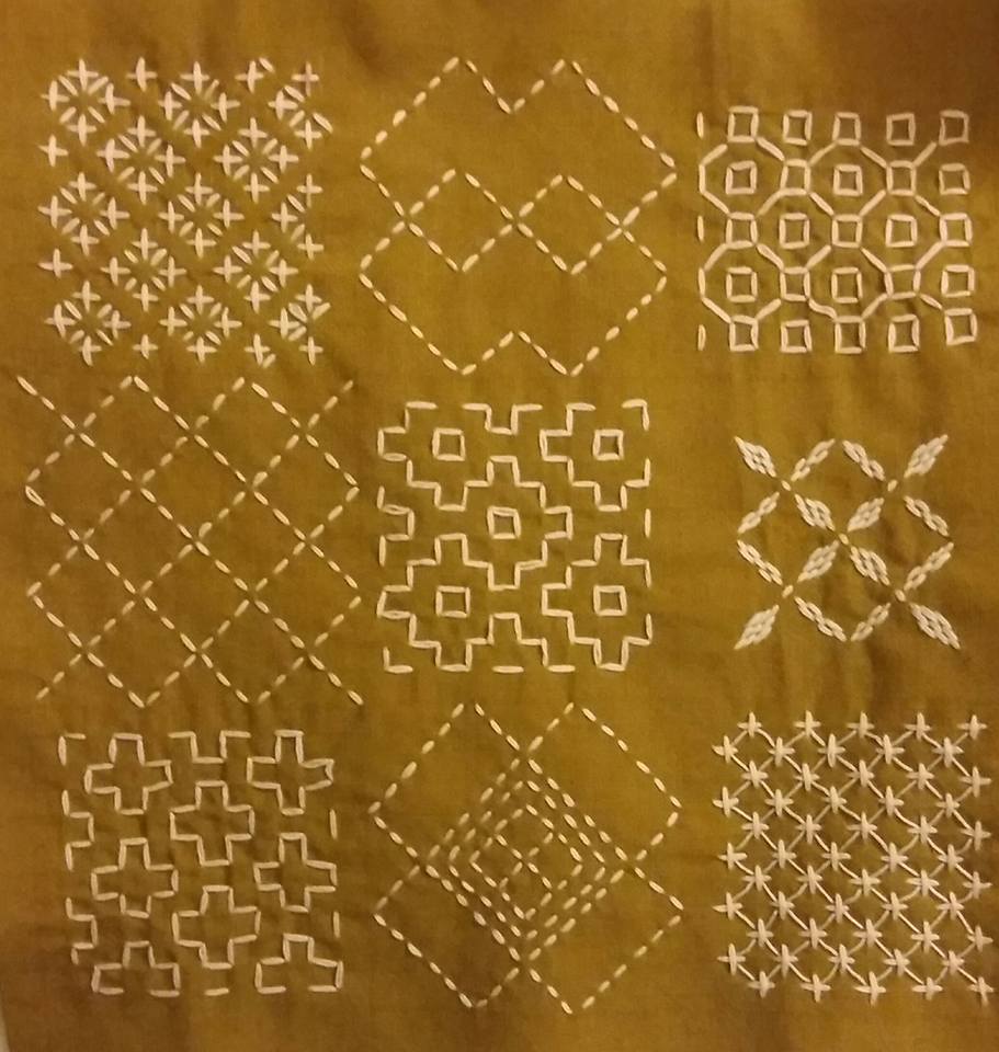 sashiko and other stitching Sashiko samplers