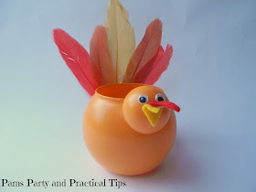 Turkey Votive made from  dollar store supplies 