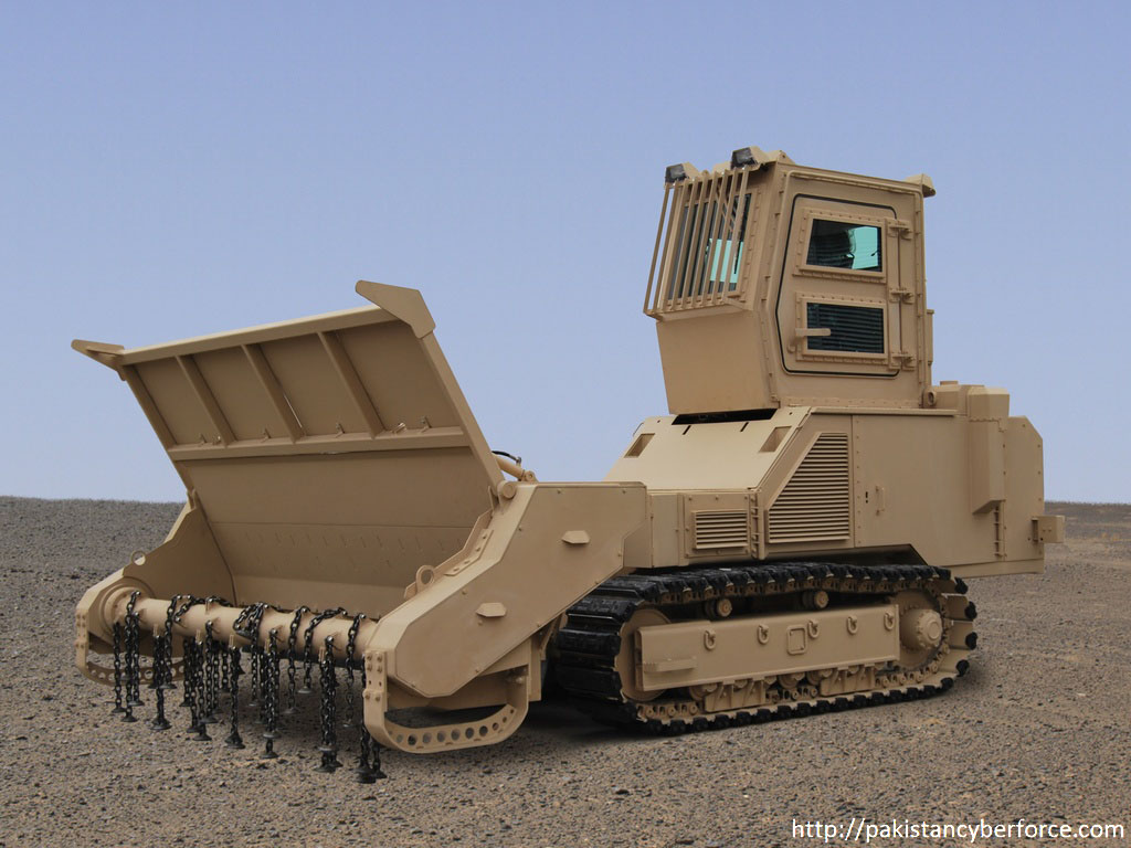 Applying pressure for clearing land mines