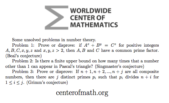 unsolved math equations