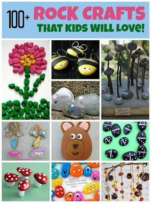 ideas for over 100 crafts kids can make using rocks