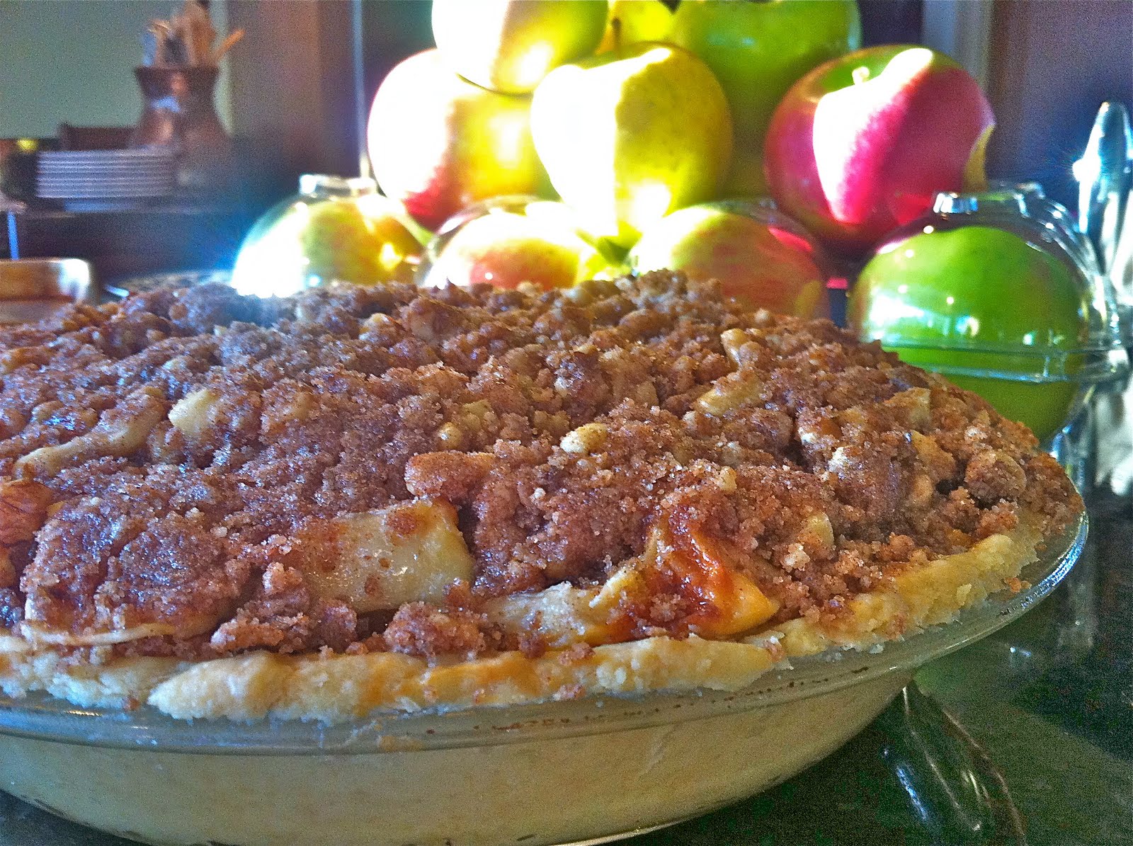 Domestically Dreaming... Sour Cream Apple Walnut Pie
