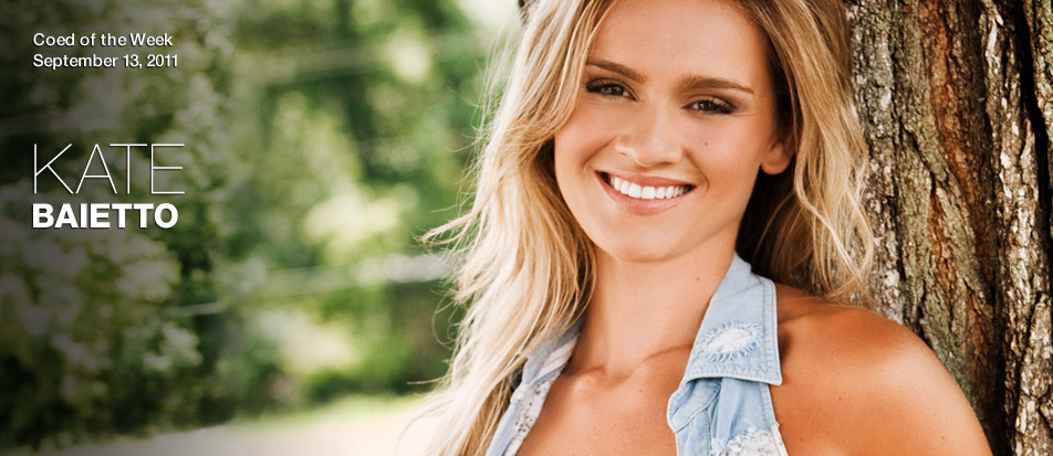 Coeds: Kate Baietto Playboy Coed of the Week, September 13, 2011