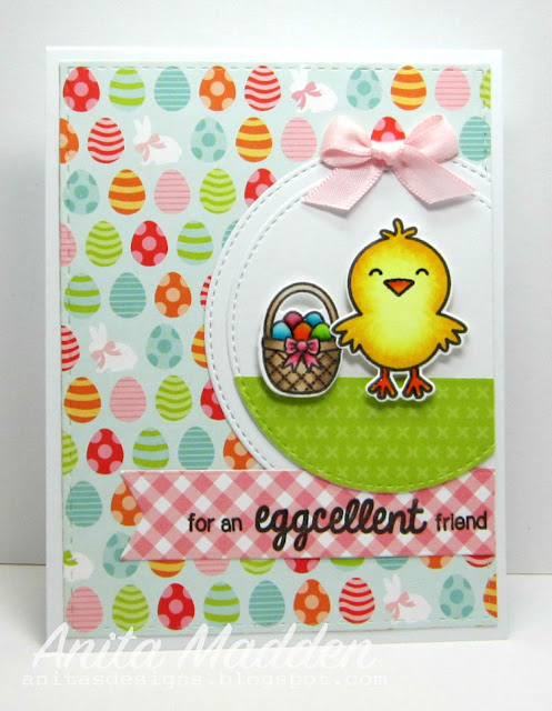 Sunny Studio Stamps: A Good Egg Easter Chick Card by Anita Madden