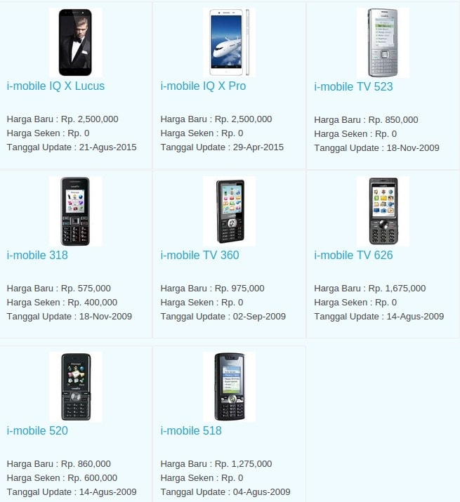 Daftar Harga Hp Terbaru i-Mobile Juni 2016 Daftar Harga Hp Terbaru i-Mobile Juni 2016