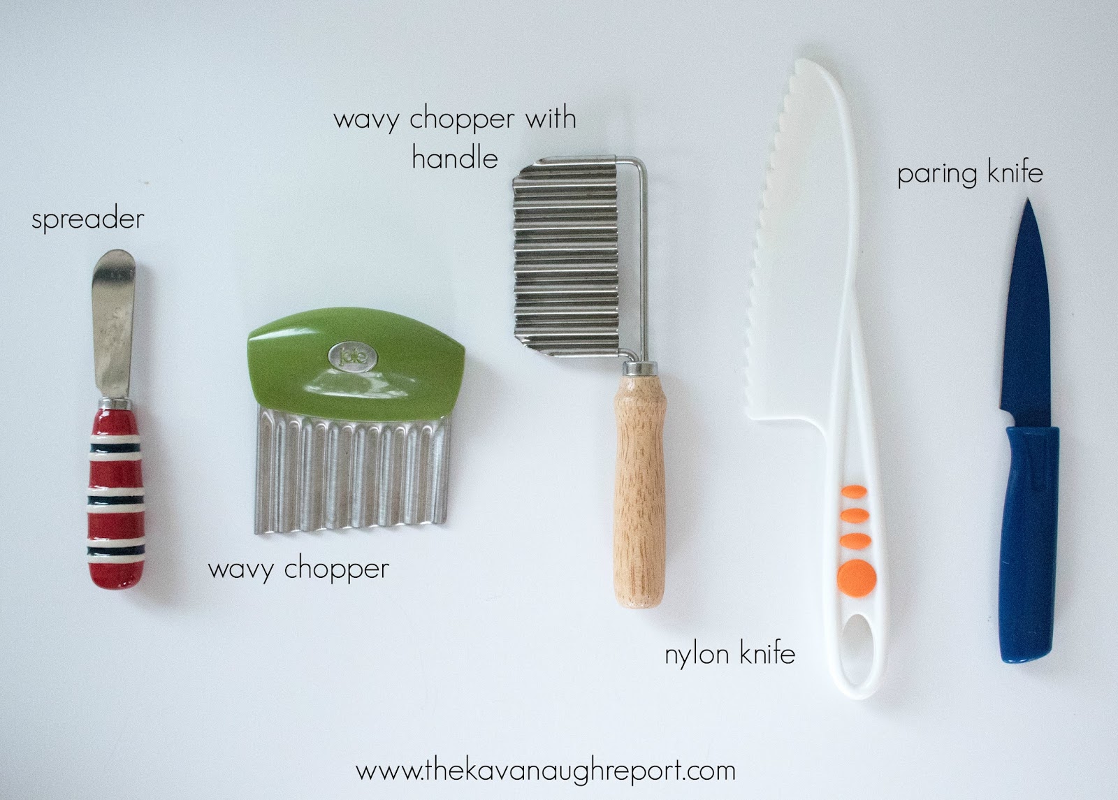 Our Progression of Knives from 1 until 3yearsold