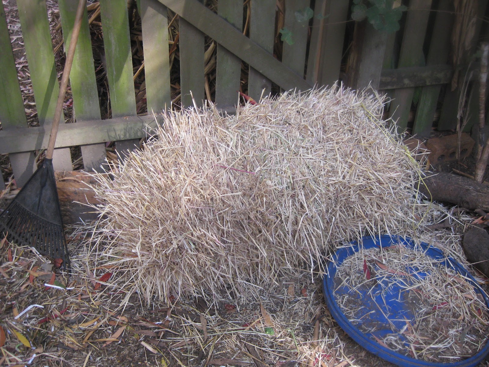 Keeping a hay or straw bale dry in the great outdoors...
