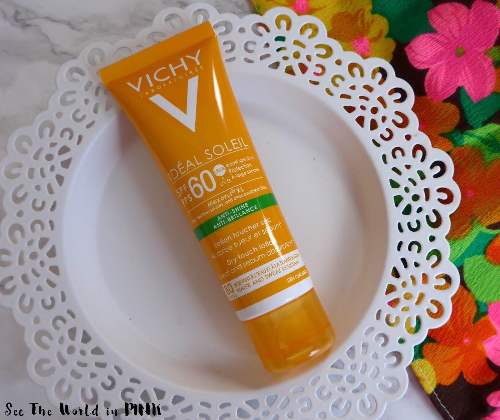 Vichy Ideal Soleil Anti-Shine Dry Touch Lotion SPF60 - Facial Sunscreen Review! 