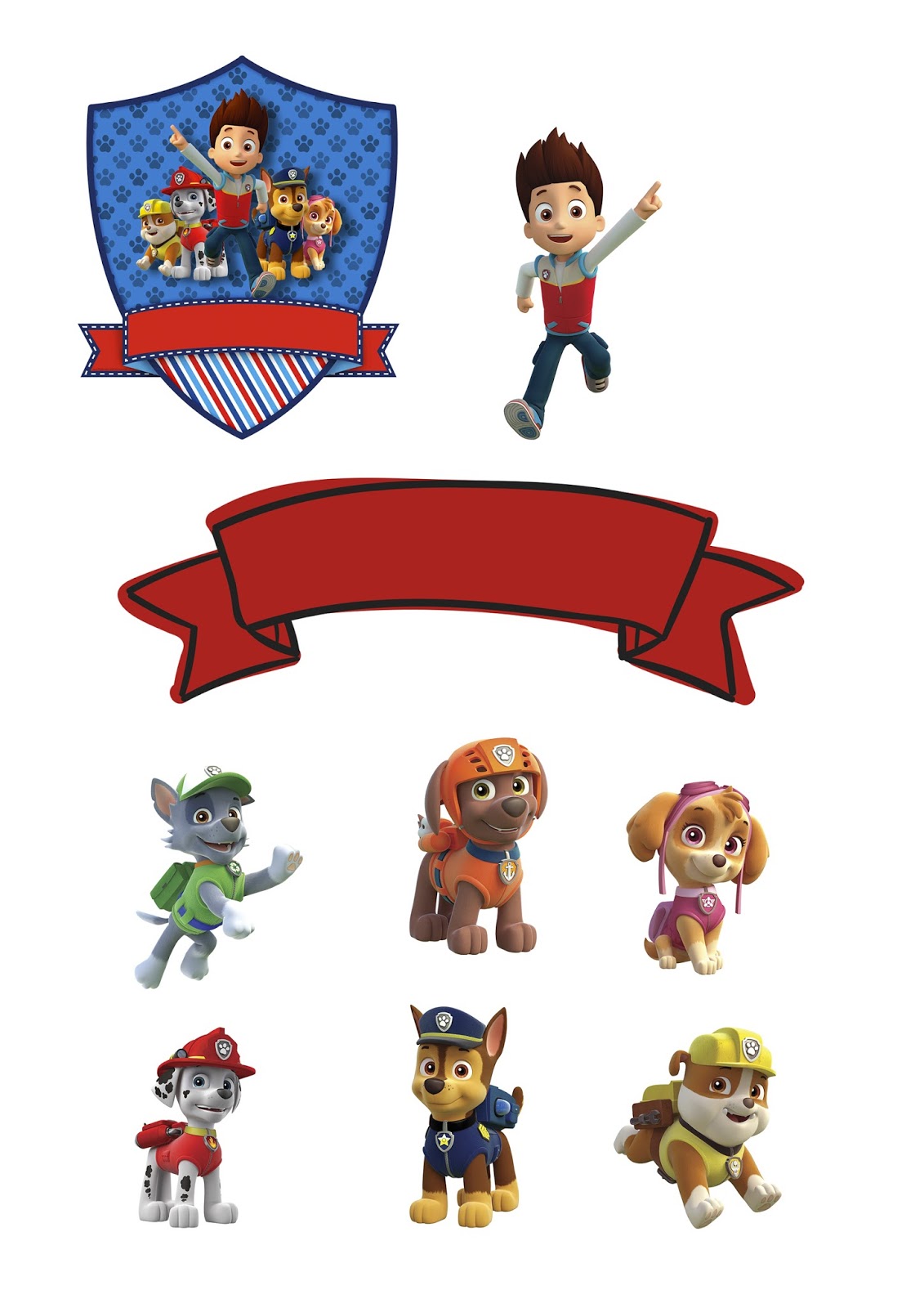 Paw Patrol Free Printable Cake Toppers Oh My Fiesta In English