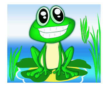 LINE Creators' Stickers - green frog expression Example with GIF Animation