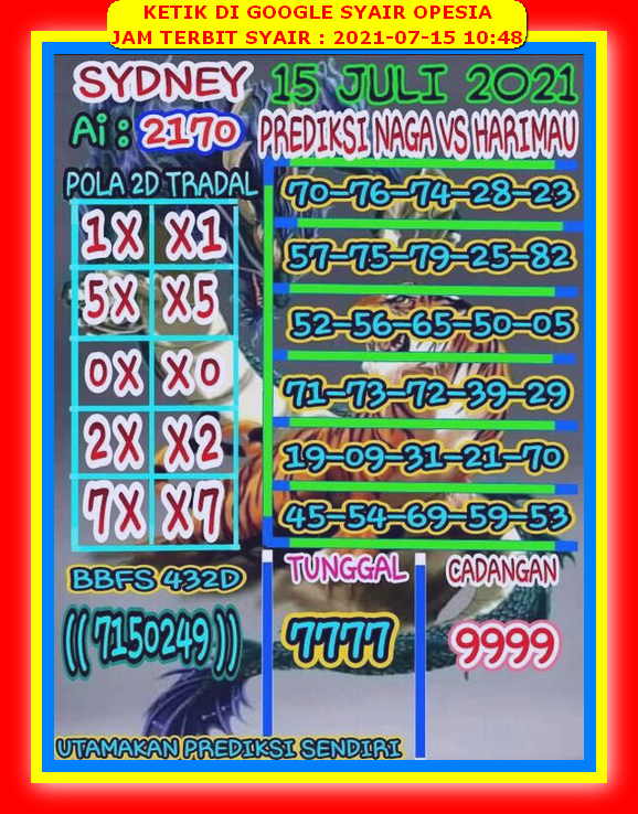 Syair Sdy Hari Ini Kamis 15 Juli 2021 Opesia Official Syair Sdy Hari Ini Kamis 15 Juli 2021 Opesia Official