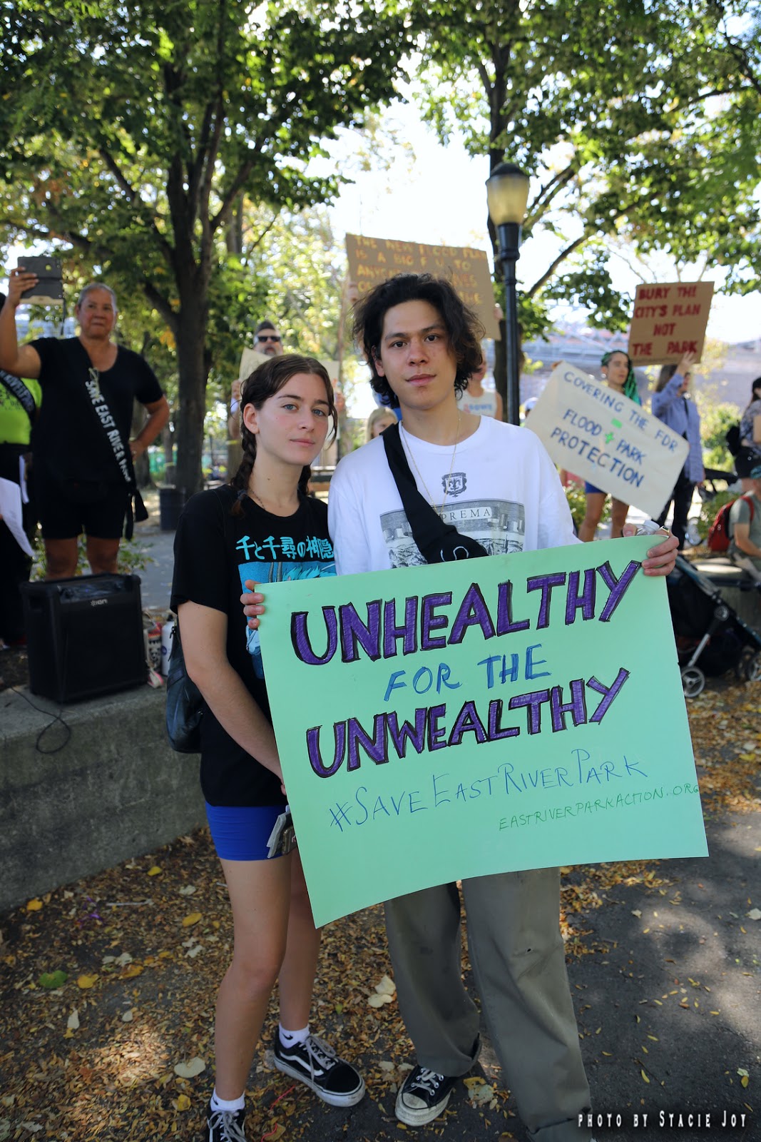 EV Grieve At the march and rally to save East River Park
