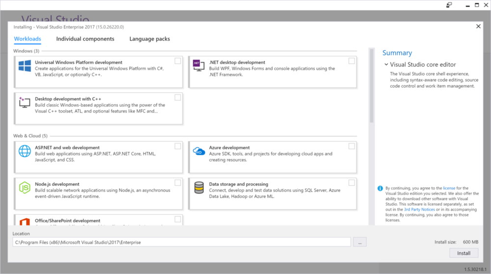 Visual Studio 2017 Enterprise