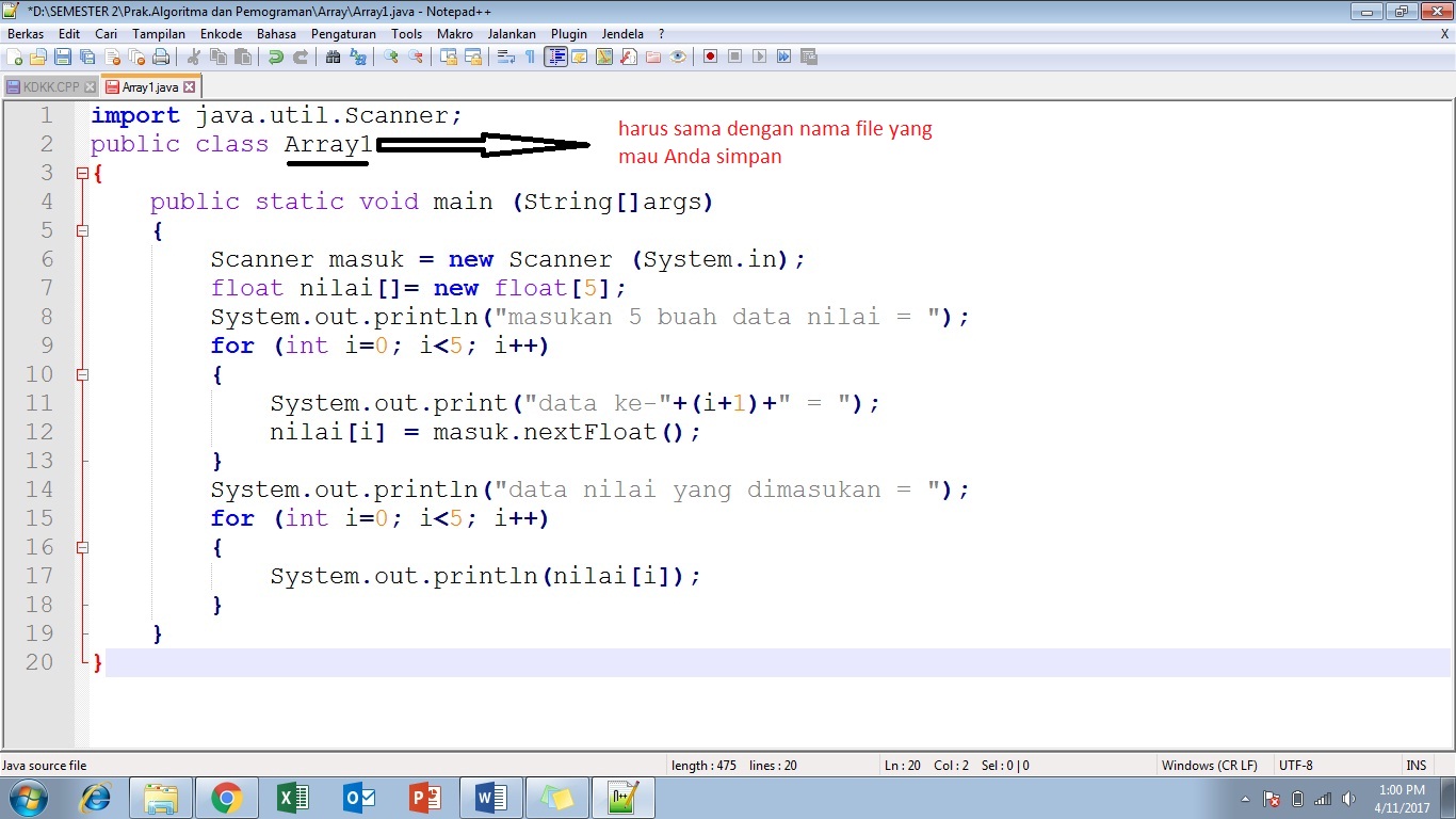 Syntax Array 1 Dimensional and Multidimensional - DUNIA BELAJAR