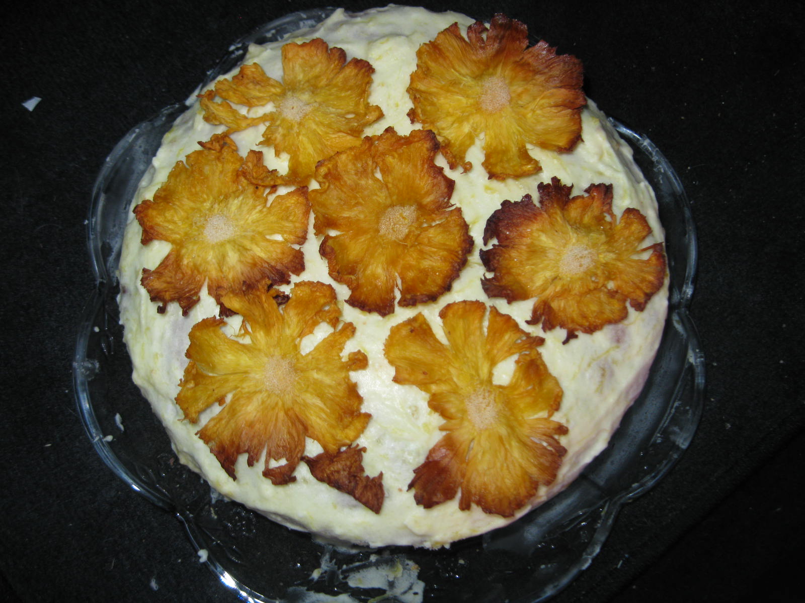 Cake It From Me Pineapple Flowers on Pineapple Buttercream