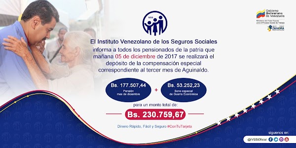 ¡Corre la Voz! este #5Dic se efectua el pago del 3er mes de Aguinaldo #IVSS ¡Corre la Voz! este #5Dic se efectua el pago del 3er mes de Aguinaldo #IVSS