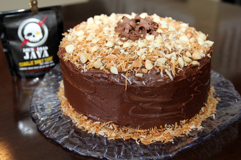 37 Cooks: Kona Chocolate Cake with Toasted Coconut and Macadamia Nuts