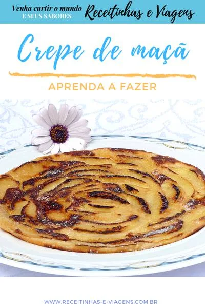 crepe de maçã - com rodelas de maçã