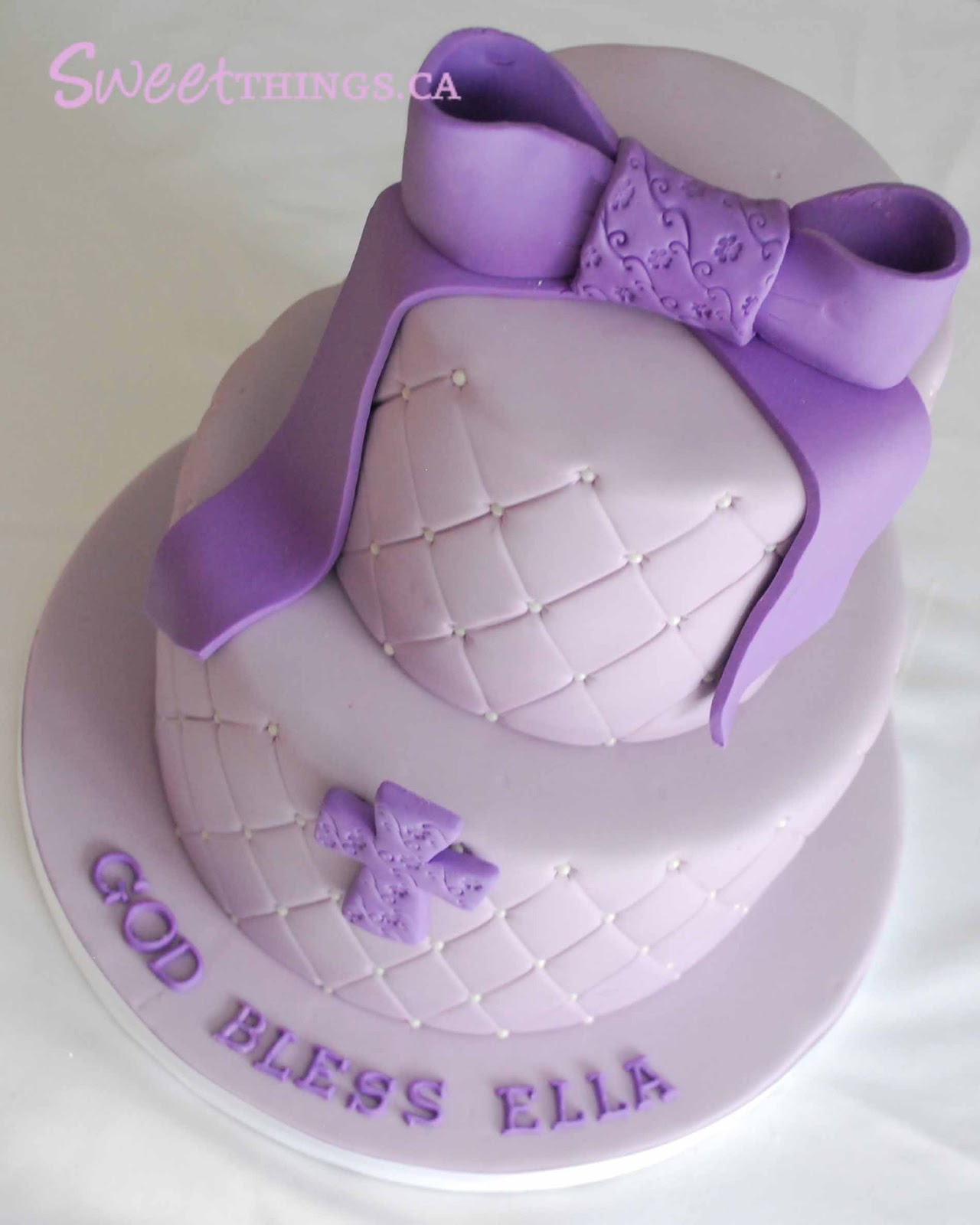 SweetThings Lavender Baptism Cake