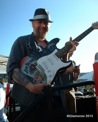 Mark Bee of Silk City, winner of the Jim Beam Guitar Raffle, Philly Burger Brawl 2013 - Photo by Glamorosi