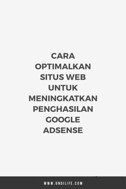 Optimasi situs blog untuk Penghasilan google adsense