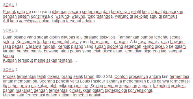Contoh Soal Makna kata, istilah dalam teks prosedur Contoh Soal Makna kata, istilah dalam teks prosedur