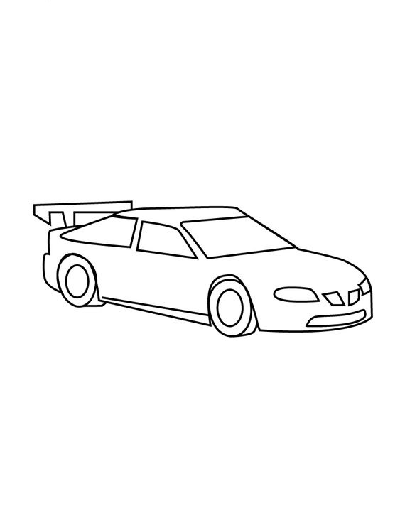 Tranh tô màu xe ô tô 5
