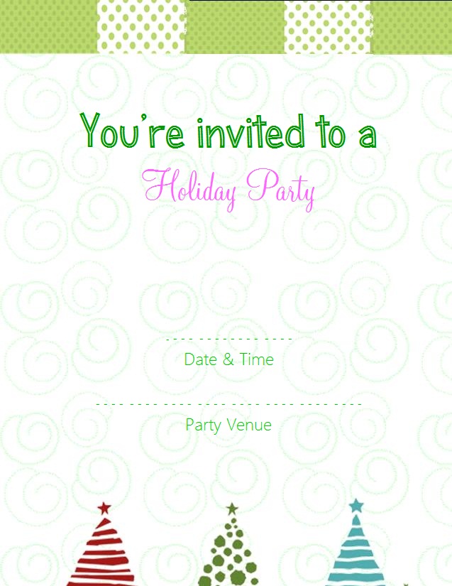 christmas party invitation templates
