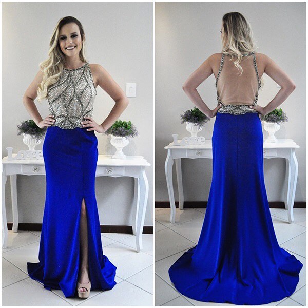 vestidos de festa de casamento azul royal