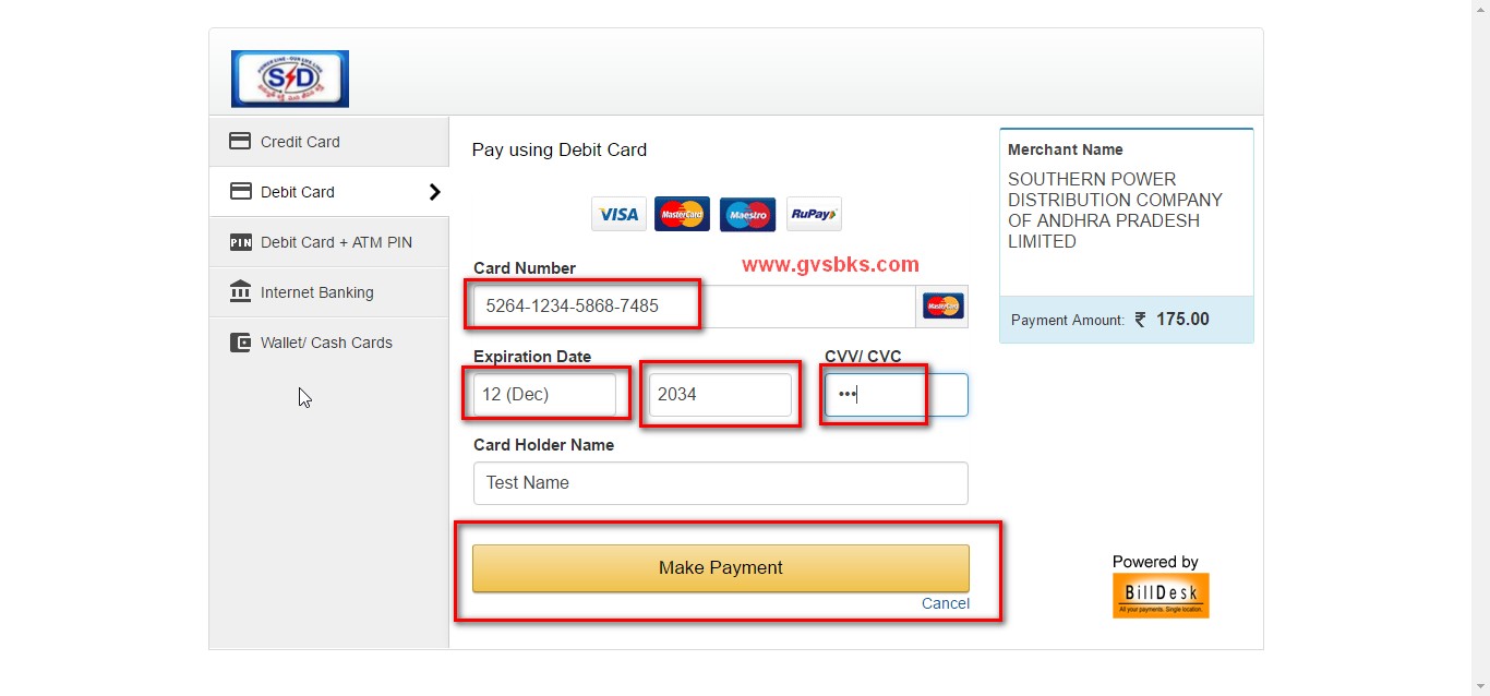 How to pay Current Bill online (APSPDCL) Sai