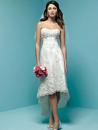 asymmetrical hem wedding dresses