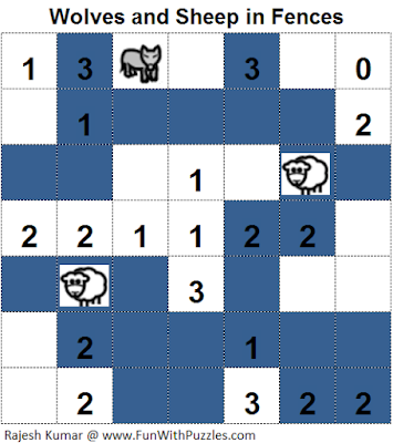Wolves and Sheep in Fences (Logical Puzzles Series #10) Solution