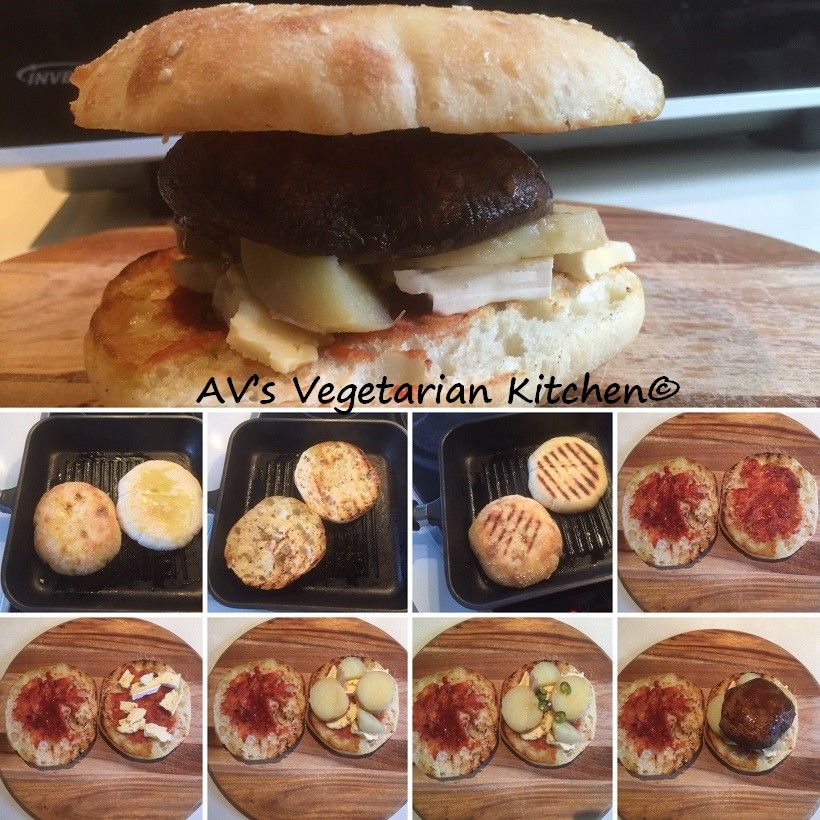 Marinated Portobello Mushroom Burger